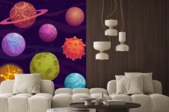 Fototapeta: Set of cartoon fantastic planet