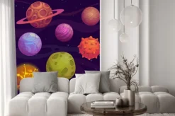 Fototapeta: Set of cartoon fantastic planet