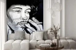 Fototapeta: Sete, france - september 21, 2014: graffiti portrait of jimi