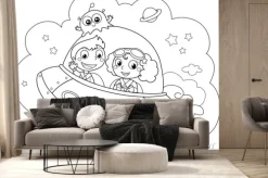 Fototapeta: Simpatica navetta spaziale pilotata da bambini