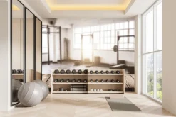 Fototapeta: Siłownia z ciężarami w stylu vintage