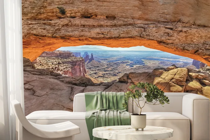 Fototapeta: Skaliste klify z widokiem na pustynie