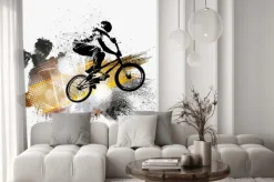 Fototapeta: Skok na rowerze nowoczesna abstrakcja