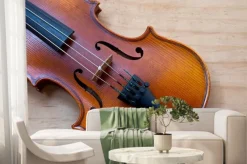 Fototapeta: Skrzypce na drewnianym stole