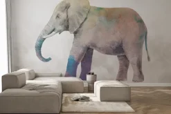 Fototapeta: Słoń w kolorowej akwareli