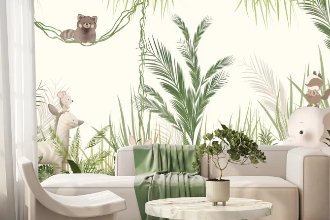 Fototapeta: Słoń w tropikalnej dżungli