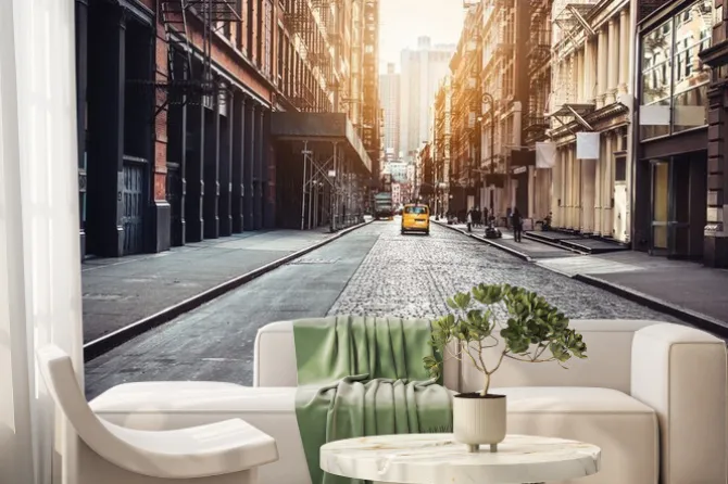 Fototapeta: Słońce na ulicy nowego jorku