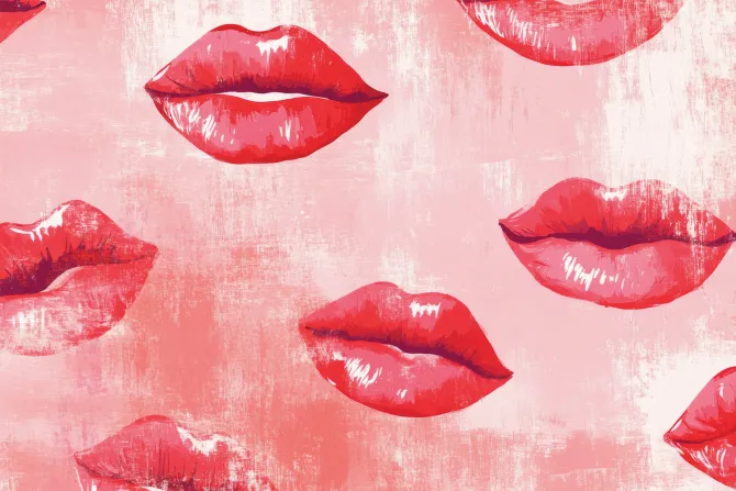 Fototapeta: Soczyste czerwone usta