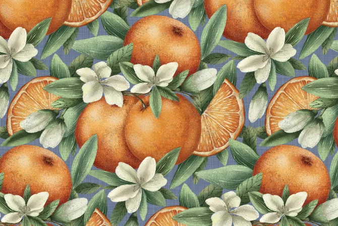 Fototapeta: Soczyste pomarańcze wśród liści