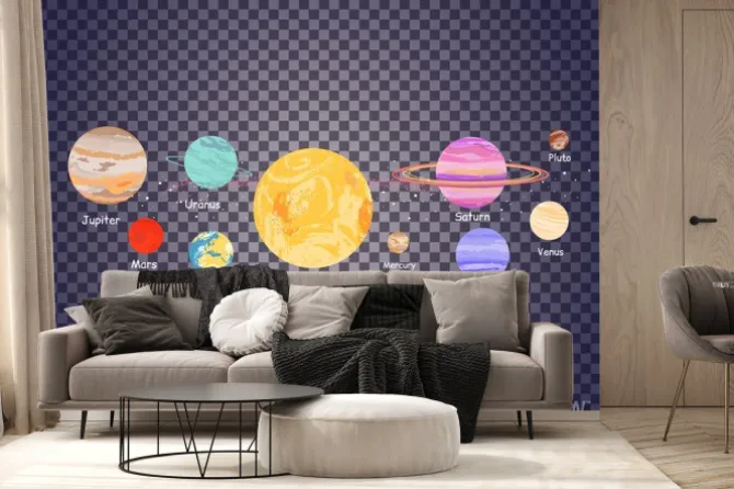 Fototapeta: Solar system na transparecy