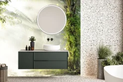 Fototapeta: Słoneczny poranek w tropikalnym lesie z palmami