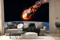 Fototapeta: Spadający meteoryt na ziemie