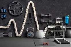 Fototapeta: Sprzęt sportowy do ćwiczeń na siłowni