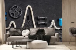 Fototapeta: Sprzęt sportowy do ćwiczeń na siłowni