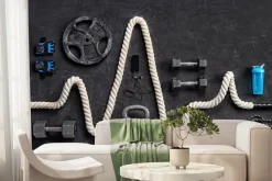 Fototapeta: Sprzęt sportowy do ćwiczeń na siłowni