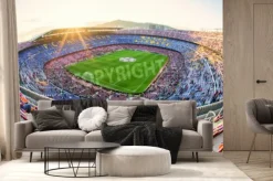Fototapeta: Stadion piłkarski w barcelonie podczas meczu