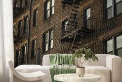 Fototapeta: Stara kamienica z zewnętrznymi schodami