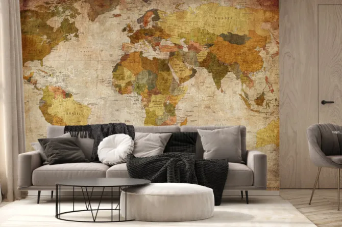 Fototapeta: Stara mapa świata