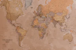 Fototapeta: Stara mapa świata retro vintage