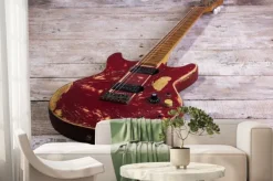 Fototapeta: Stare elektryczne czerwone gitary