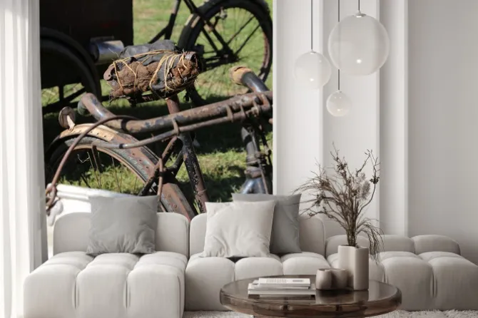 Fototapeta: Stare kanister aluminium mleko stosowane przez rolników