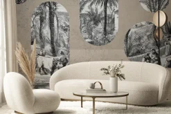 Fototapeta: Stare ryciny palmowe ilustracje prac rolniczych