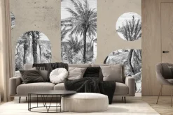 Fototapeta: Stare ryciny palmowe ilustracje prac rolniczych