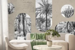 Fototapeta: Stare ryciny palmowe ilustracje prac rolniczych