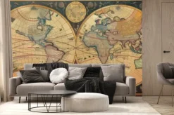 Fototapeta: Starożytna mapa świata