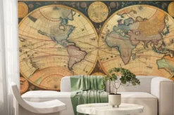 Fototapeta: Starożytna mapa świata