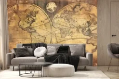 Fototapeta: Starożytna mapa ukazująca widzenie ówczesnego świata