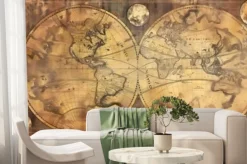 Fototapeta: Starożytna mapa ukazująca widzenie ówczesnego świata