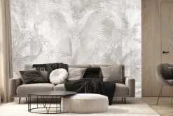 Fototapeta: Starożytne łuki z tropikalną roślinnością