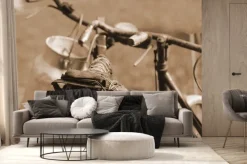 Fototapeta: Stary rower z ubiegłego wieku używane do transportu mleka przez