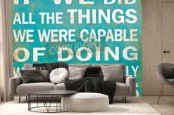 Fototapeta: Stary znak z inspirującym motywujący cytat z thomasa edisona