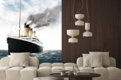 Fototapeta: Statek titanic na otwartym morzu