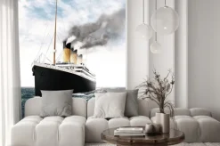 Fototapeta: Statek titanic na otwartym morzu