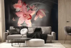 Fototapeta: Storczyk z motyle na tle wody