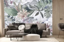 Fototapeta: Storczyki wśród tropikalnej roślinności