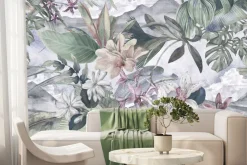 Fototapeta: Storczyki wśród tropikalnej roślinności