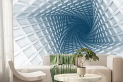 Fototapeta: Streszczenie architektura tunelu z światła tle