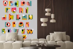 Fototapeta: Streszczenie czcionki alfabetu. papier wycięcie stylu