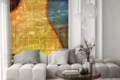 Fototapeta: Streszczenie grunge z gitarą akustyczną