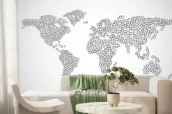 Fototapeta: Streszczenie mapa świata z kręgów