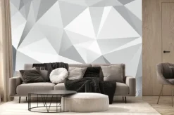 Fototapeta: Streszczenie niski poliuretanowy szarym tle