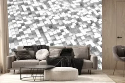 Fototapeta: Streszczenie obraz bia? ego kostek tle