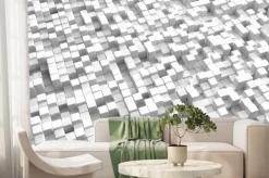 Fototapeta: Streszczenie obraz bia? ego kostek tle