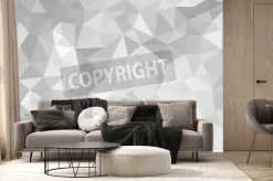 Fototapeta: Streszczenie szare t? o, nisko poliureturek w kszta? cie trójk?