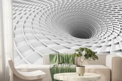 Fototapeta: Streszczenie tło biały tunel hole