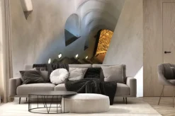 Fototapeta: Strome kamienne schody spiralne schodzące ze schodów